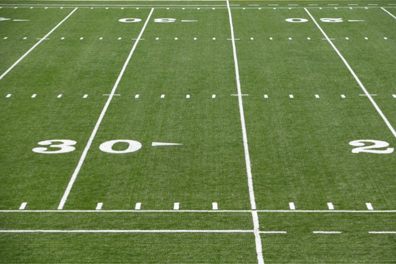 Portion of American football field