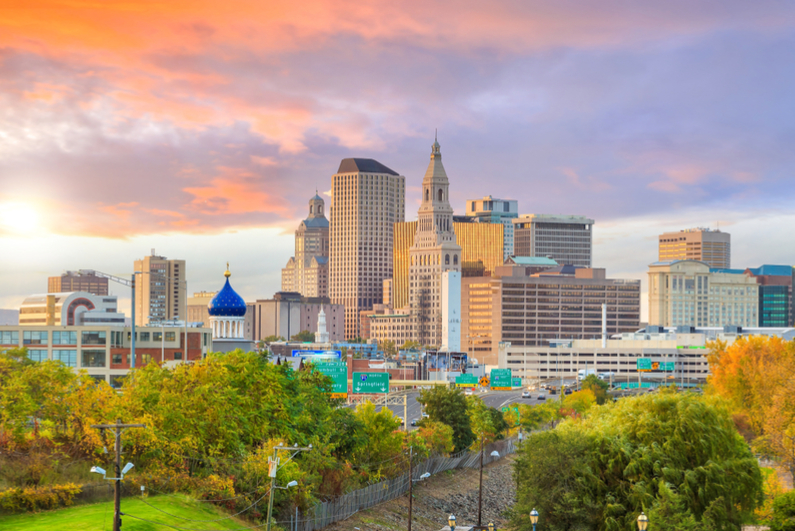 Skyline of downtown Hartford, Connecticut