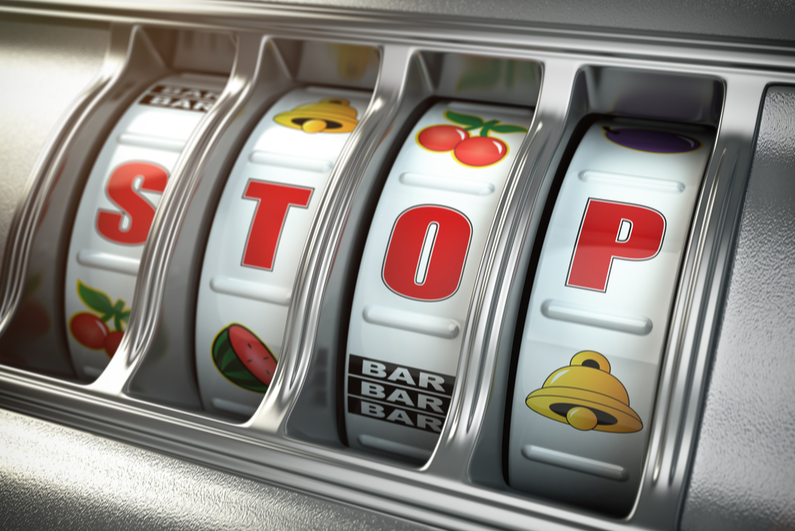 STOP on slot machine