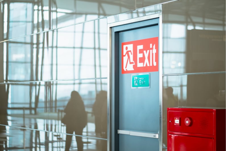 exit door at airport