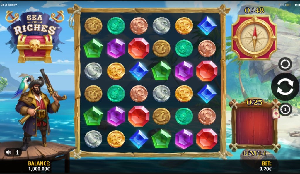 Sea of Riches slot reels by iSoftBet