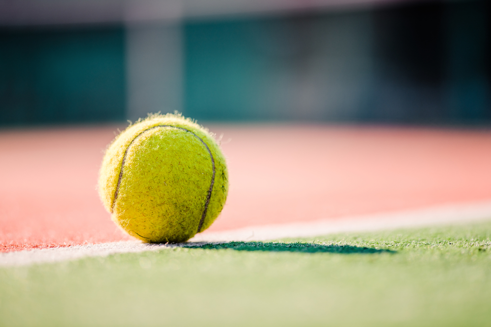 tennis ball on court