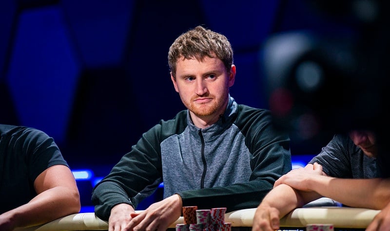 David Peters playing at a poker table