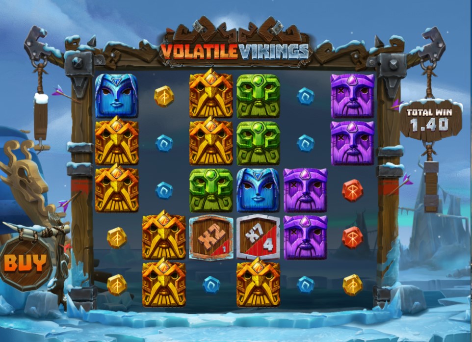 Volatile Vikings slot reels by Relax Gaming