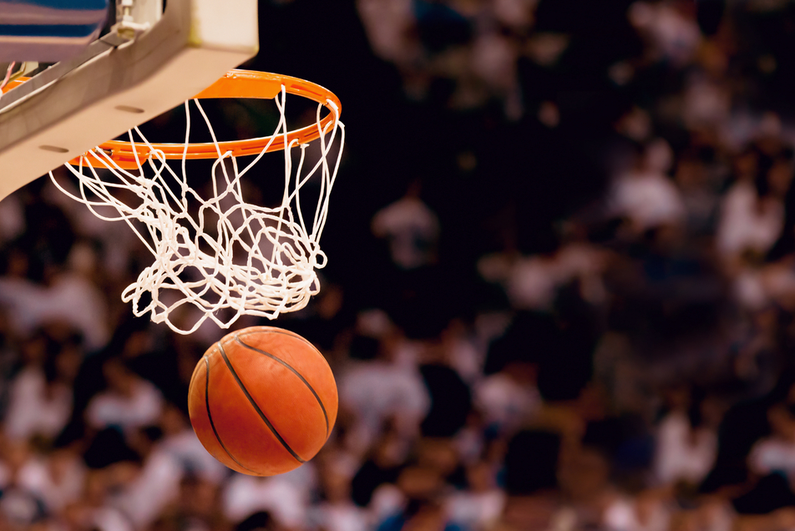 basketball going through the net