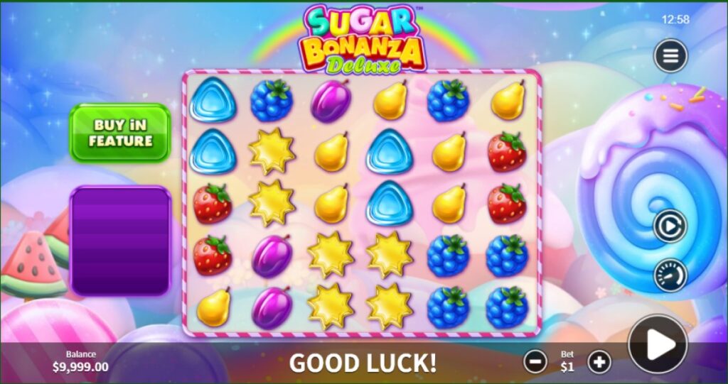 Sugar Bonanza Deluxe slot reels by Skywind